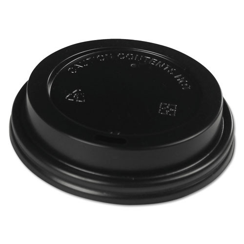 Hot Cup Lids, Fits 8 Oz Hot Cups, Black, 1,000/carton